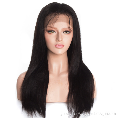 180% Density Straight Wave Transparent Lace Frontal Wig Virgin Brazilian Hair 13x4 Lace Front Wig Human Hair Wigs